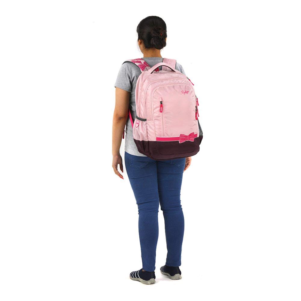 skybags bingo plus 35.9856 ltrs pink school backpack