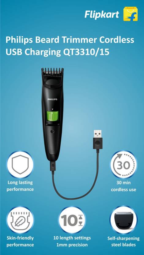 philips trimmer with usb charging