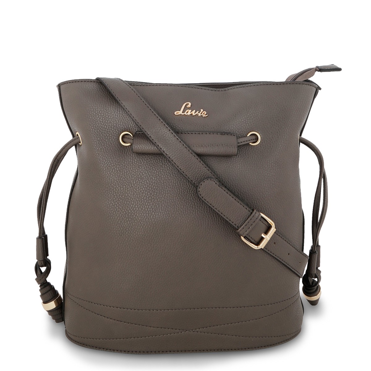 Buy Online Lavie IMP Large Hobo Bag Girls handbag (Grey) at cheap Price in India | 24eshop