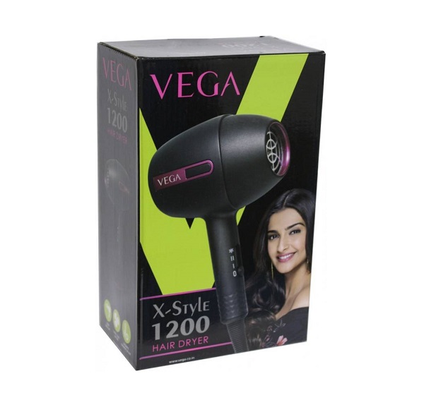 Buy Online VEGA VHDH-17 X-STYLE 1200 Hair Dryer (Black) at cheap Price in  India | 24eshop