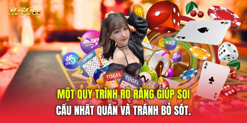 Một quy trình rõ ràng giúp soi cầu nhất quán và tránh bỏ sót.